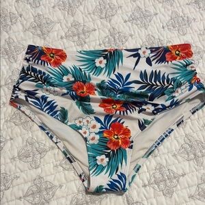 Floral High-Waisted Bikini Bottoms